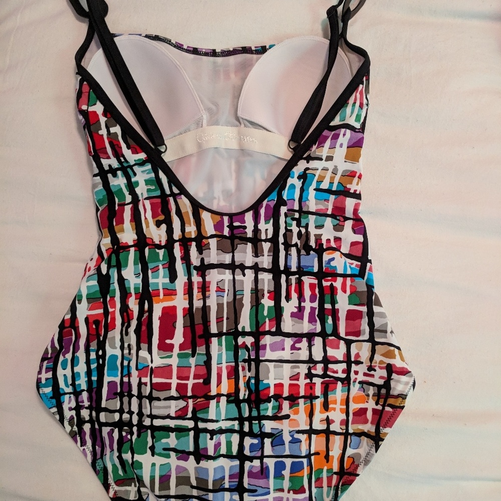 Gideon Oberson Geometric One Piece Swimsuit